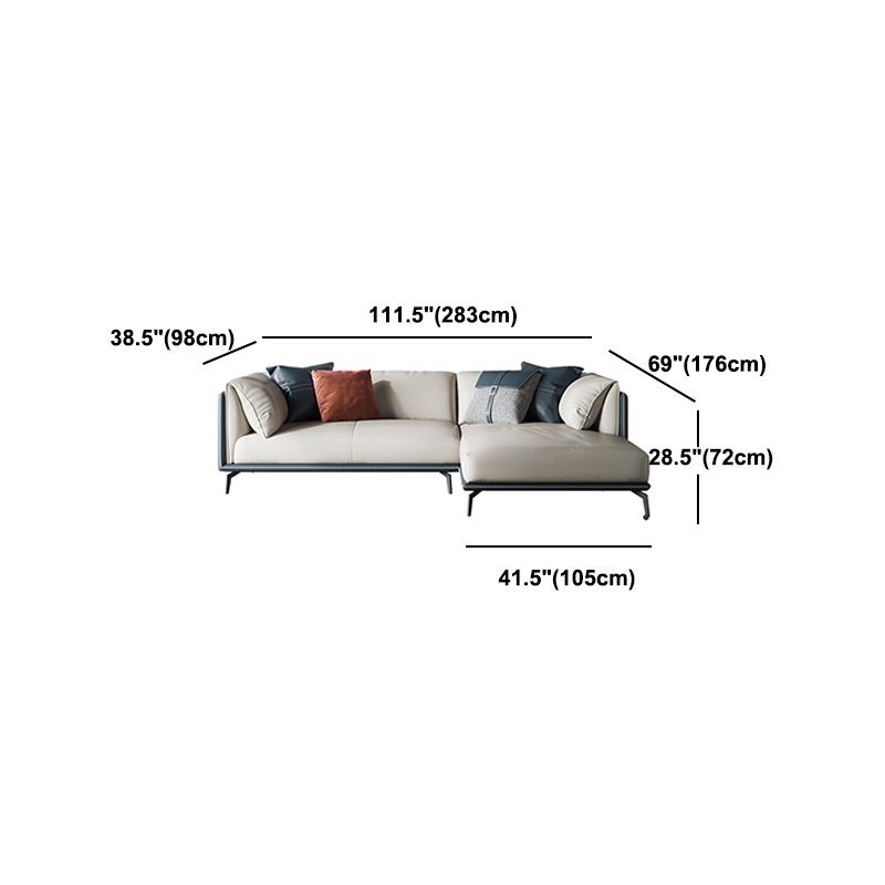 30.7 "H Moderne kussens Sofa Echt lederen kussen Toparmbank en chaise