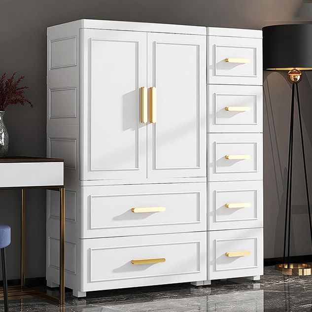 Hinged Wardrobe Cabinet Modern Plastic Storage Cabinet for Home