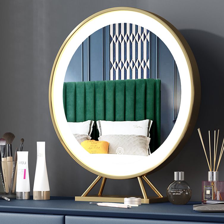 Set di vanità per campeggio con specchio blu per trucco glam