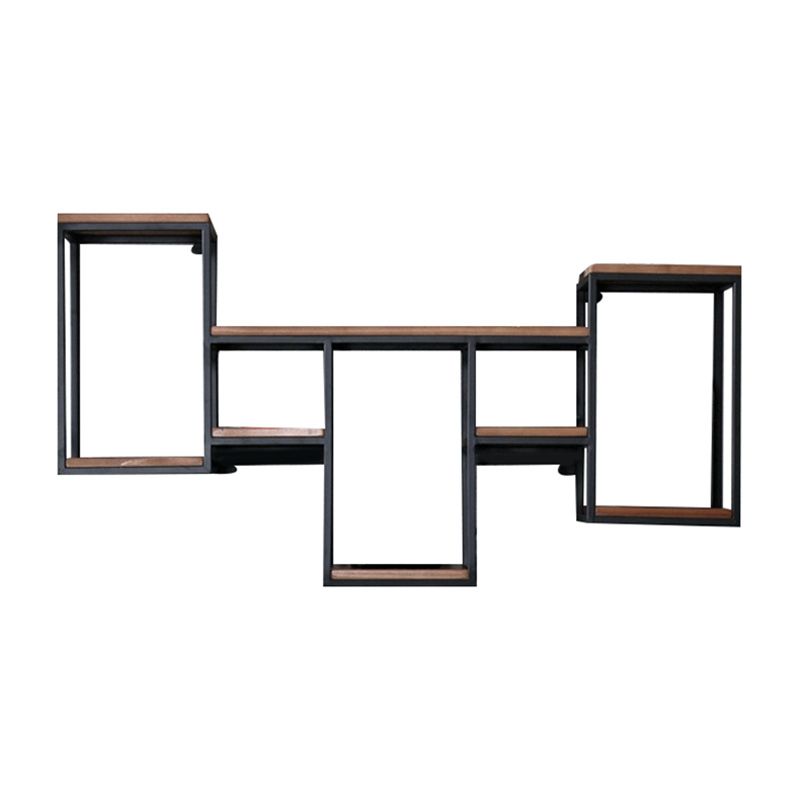 工業用壁に取り付けられたボトルワインラックメタルワインワインラックアンティークブラック