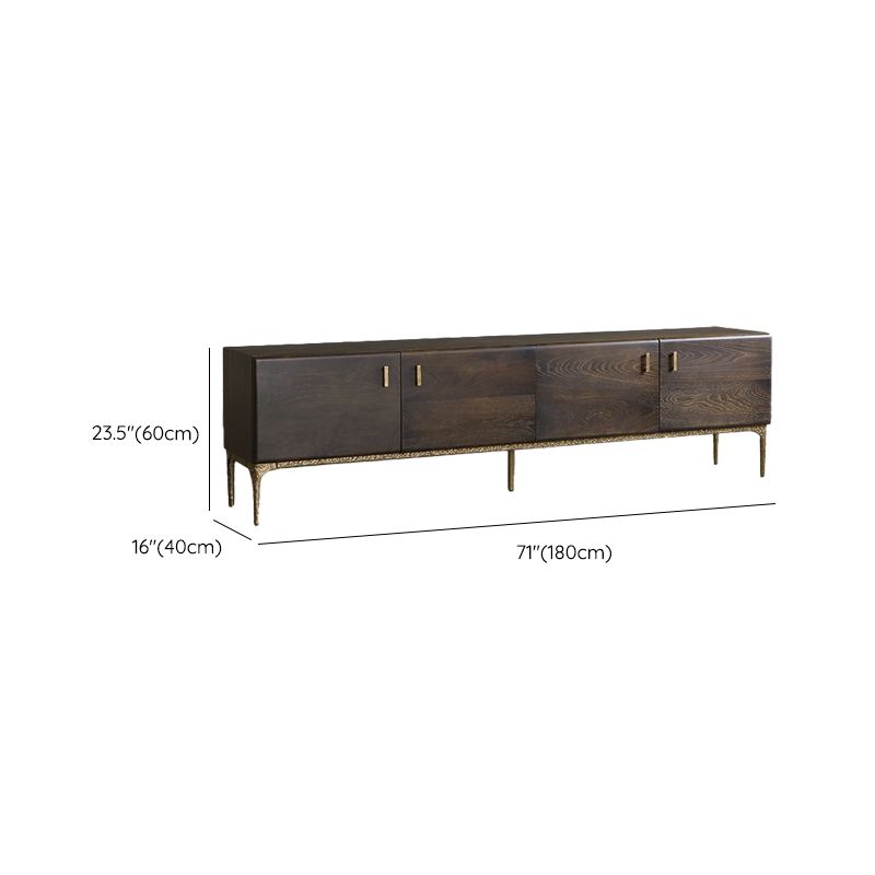 Glam Brown Media Console Wood TV Console with Metal Legs for Living Room Clearhalo 'furn' 'furn_tv_stands_entertainment_centers' 'Furniture' 'Living Room Furniture' 'TV Stands & Entertainment Centers' 'TV Stands & Media Storage Furniture' 'tv_stands_entertainment_centers' 1200x1200_4bc01ca4-2ef0-48a3-ad8a-2d699231697c