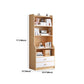 Contemporary Style Standard Bookshelf 11.8-Inch Wide Engineered Wood Bookcase for Home
