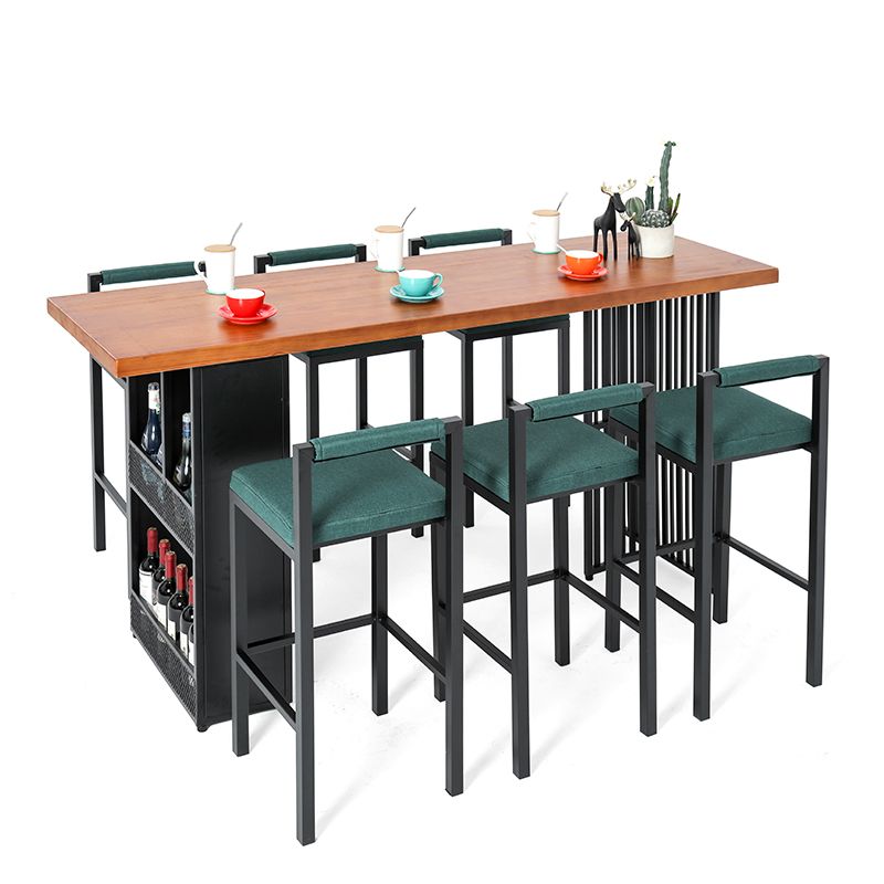 Living Room Solid Wood Bistro Table Rectangle Storage Pub Height Dining Table Clearhalo 'Bar Furniture' 'Bar Tables' 'bar_tables' 'furn' 'furn_bar_tables' 'Furniture' 'furniture_bar_tables' 'Kitchen & Dining Furniture' 1200x1200_4bc12e37-7f5f-464c-b5bc-f8aee549a7d4