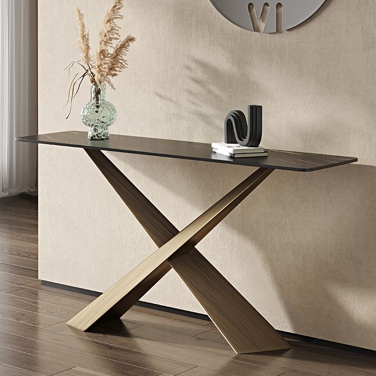 16 inch Wide Modern Console Table Rectangle Stone Sofa Console Table Clearhalo 'Console Tables' 'console_tables' 'Entry & Mudroom Furniture' 'furn' 'furn_console_tables' 'Furniture' 1200x1200_4bc17731-96a2-4fc9-8cfa-a15da36ebb12
