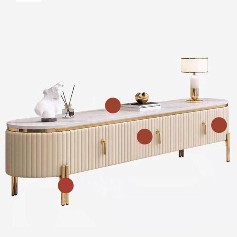 Glam White TV Stand Enclosed Storage TV Media Console with Drawers Clearhalo 'furn' 'furn_tv_stands_entertainment_centers' 'Furniture' 'Living Room Furniture' 'TV Stands & Entertainment Centers' 'TV Stands & Media Storage Furniture' 'tv_stands_entertainment_centers' 1200x1200_4bc286e5-ad39-490e-990d-4abbdb924465