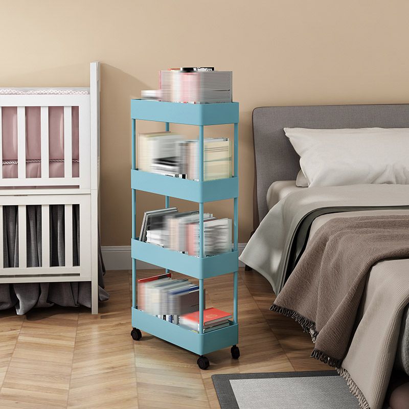 Modern Style Bookshelf Open Shelf Bookcase with Caster Wheels Clearhalo 'Bookcases' 'furn' 'furn_bookcases' 'Furniture' 'furniture_bookcases' 'kitchen' 'kitchen_bookcases' 'Living Room Furniture' 'Office Furniture' 1200x1200_4bc3cf59-f808-4578-a41d-e35d93480aec