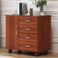 Modern Wooden Accent Cabinet with 1 Door Side Cabinet with Drawers