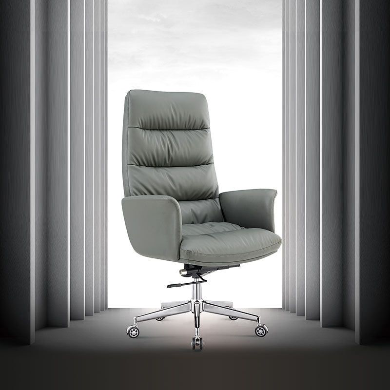 Modern Fixed Arms Desk Chair Height-adjustable Office Chair with Wheels Clearhalo 'furn' 'furn_office_chair' 'Furniture' 'Office Chairs' 'Office Furniture' 'office_chair' 1200x1200_4bc5e801-7bbd-4a7b-a0e0-d8b97cf65401