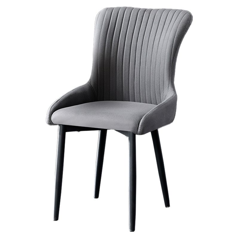 Contemporary Metal Dining Room Chairs Upholstered Side Arm Chairs for Home Use Clearhalo ' kitchen&dining_furn' 'Dining Chairs' 'Dining Tables & Seating' 'dining_chair' 'furn' 'furn_dining_chair' 'Furniture' 'furniture_dining_chair' 'Kitchen & Dining Furniture' 'kitchen' 1200x1200_4bc65b44-2628-496f-8b84-376abedc23f3
