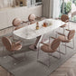 Metal Traditional Luxury Rectangle Table Sintered Stone Table with Pedestal Clearhalo ' dining_table' 'Dining Tables & Seating' 'Dining Tables' 'furn' 'furn_dining_table' 'Furniture' 'furniture_dining_table' 'Kitchen & Dining Furniture' 'kitchen&dining_furn' 'kitchen' 'kitchen_dining_table' 1200x1200_4bc6b44f-b0d9-4cd9-8fa2-17aaf83b56fe