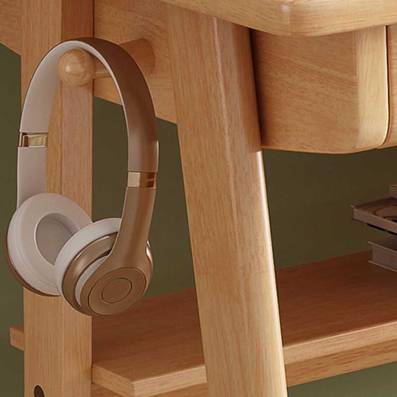 Rectangular Shaped Office Laptop Table Reversible in Natural Writing Desk With 1/2 Drawers Clearhalo 'furn' 'furn_office_desk' 'Furniture' 'Office Desks' 'Office Furniture' 'office_desk' 1200x1200_4bc9222f-42b8-4771-8112-d321488431b2