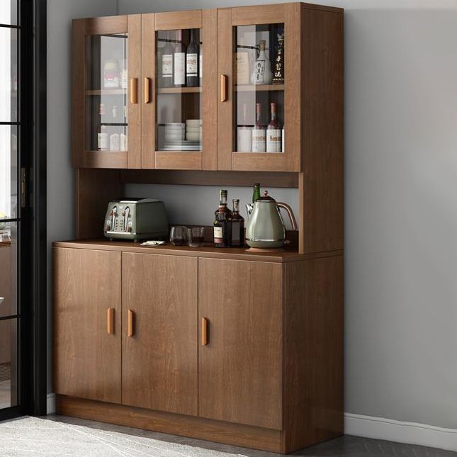 Server a buffet da 71,6 "moderni in legno ingegnerizzato con porte di vetro