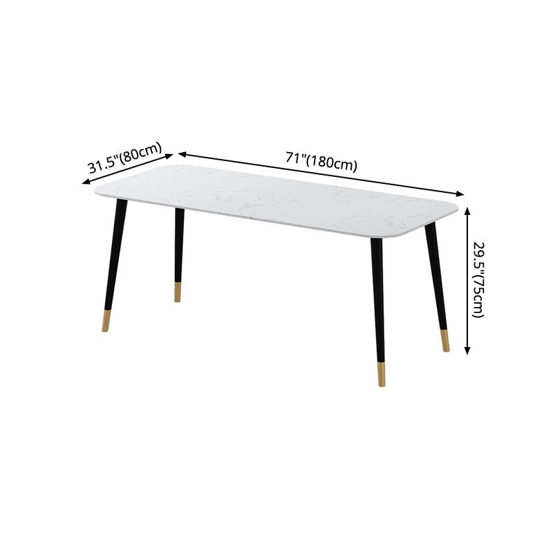 Industrial Style Dining Table Marble 4 Legs Dining Site Table for Home Clearhalo ' dining_table' 'Dining Tables & Seating' 'Dining Tables' 'furn' 'furn_dining_table' 'Furniture' 'furniture_dining_table' 'Kitchen & Dining Furniture' 'kitchen&dining_furn' 'kitchen' 'kitchen_dining_table' 1200x1200_4bcb0026-f6b5-4a3b-bca2-c483134b8b92