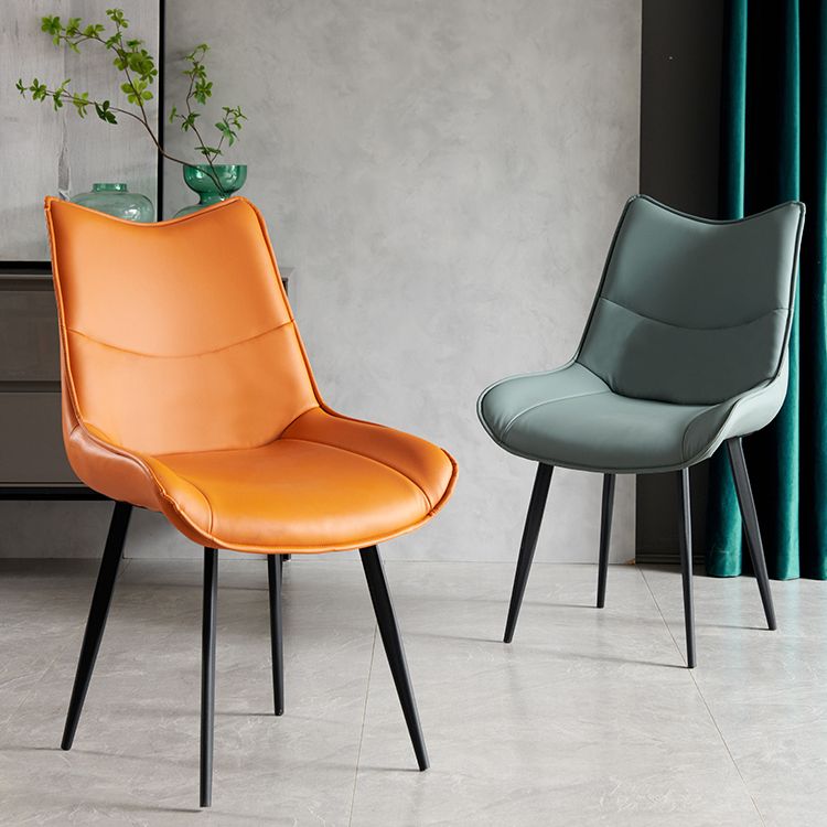 Contemporary Style Dining Chair Kitchen Armless Side Chairs with Metal Legs Clearhalo ' kitchen&dining_furn' 'Dining Chairs' 'Dining Tables & Seating' 'dining_chair' 'furn' 'furn_dining_chair' 'Furniture' 'furniture_dining_chair' 'Kitchen & Dining Furniture' 'kitchen' 1200x1200_4bcb6efa-00ec-43d7-8250-59f51eb3ec01