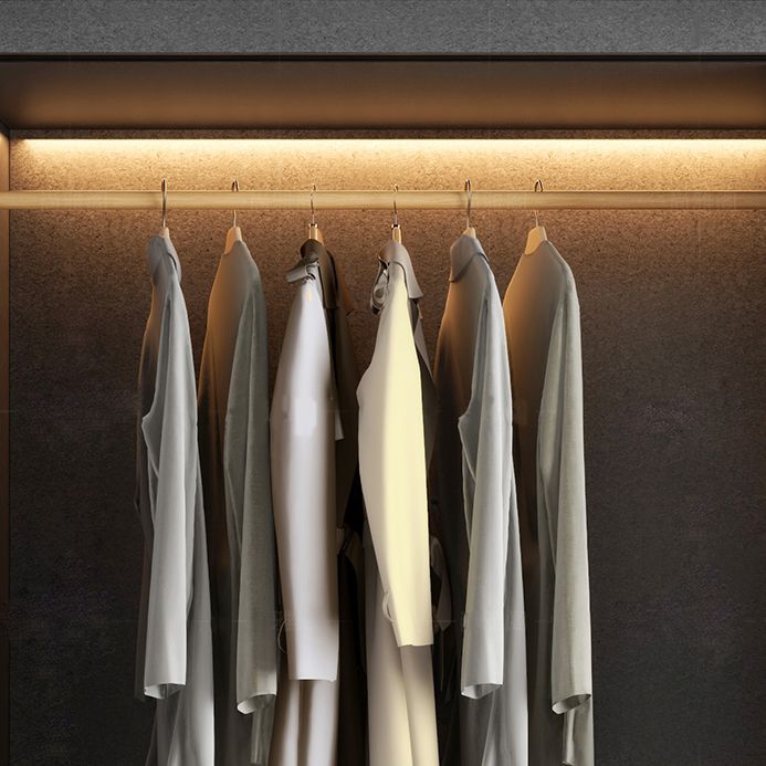 Armoire gris en bois fabriquée avec des vêtements armoire moderne avec des portes coulissantes