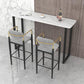 Rectangle Sintered Stone Bar Table Sled Base Dining Table in White Clearhalo 'Bar Furniture' 'Bar Tables' 'bar_tables' 'furn' 'furn_bar_tables' 'Furniture' 'Kitchen & Dining Furniture' 1200x1200_4bcc78a2-8a79-4592-a9a3-f67557847209