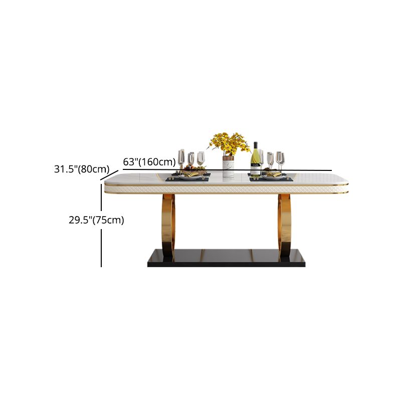 Modern 1/2/5/7 Pieces Dining Set Marble Dining Table with Leather Chairs Clearhalo 'Dining Room Sets' 'Dining Tables & Seating' 'dining_room_set' 'furn' 'furn_dining_room_set' 'Furniture' 'furniture_dining_room_set' 'Kitchen & Dining Furniture' 'kitchen&dining_furn' 'kitchen' 1200x1200_4bcd70f1-8e47-42b1-b7a5-067b49854aff