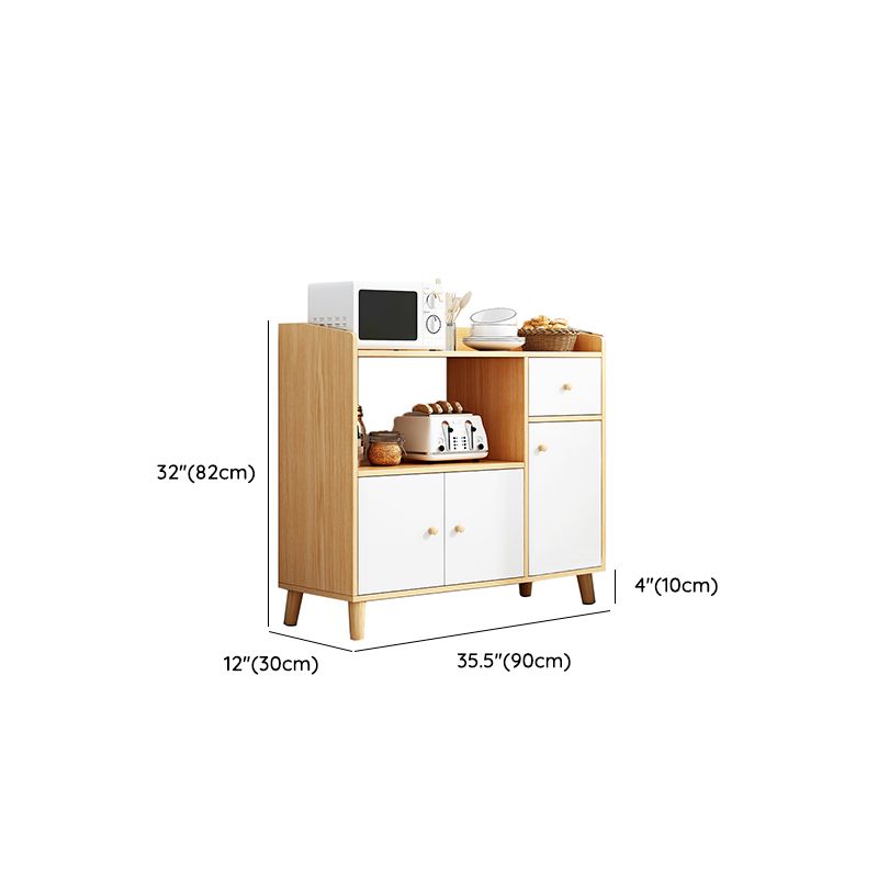Modern Style Dining Server Engineered Wood Server with Open Storage Clearhalo 'buffet_sideboard' 'Buffets & Sideboards' 'furn' 'furn_buffet_sideboard' 'Furniture' 'Kitchen & Dining Furniture' 1200x1200_4bcda940-e5a3-444e-b3ff-6c3e54ab5e09