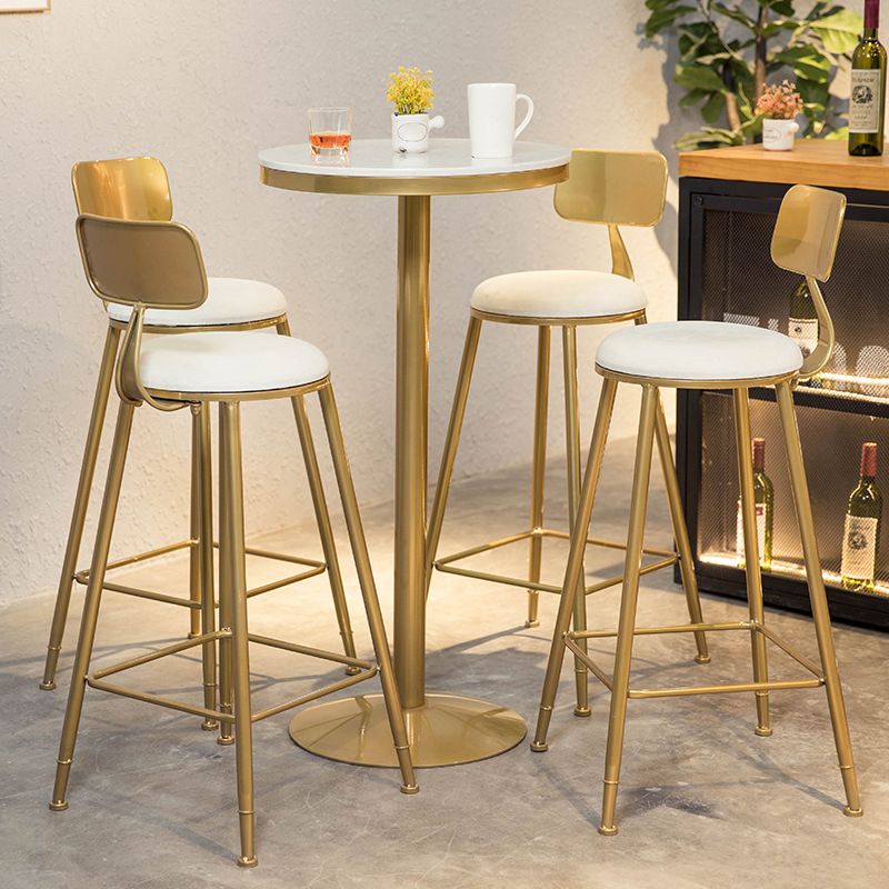 Artificial Marble Bar Table Glam Style Gold Base Bistro Table for Indoor Clearhalo 'Bar Furniture' 'Bar Tables' 'bar_tables' 'Furniture' 'furniture_bar_tables' 'Kitchen & Dining Furniture' 1200x1200_4bcec1e9-f945-4f7c-bcb8-9b4e34c297ac