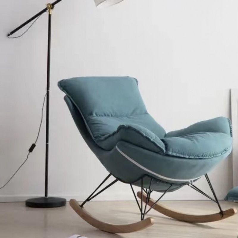 Classic Rocker Chair Pure Color Indoor Velvet Rocking Chair with Dark legs Clearhalo 'Chairs & Seating' 'furn' 'furn_rocking_chairs' 'Furniture' 'Living Room Furniture' 'Rocking Chairs' 'rocking_chairs' 1200x1200_4bd43df1-4c91-4d02-9452-e40f9e18e678