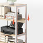 Holz- und Metall -Bücherregal, Multi -Tiers zeitgenössisches Bücherregal für Büro