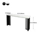 Modern Marble Table with Rectangle Table Top Black Double Pedestal Table - 42" H Clearhalo 'Bar Furniture' 'Bar Tables' 'bar_tables' 'furn' 'furn_bar_tables' 'Furniture' 'furniture_bar_tables' 'Kitchen & Dining Furniture' 1200x1200_4bd7928e-62f2-46ef-93b9-0ff1df01f7ec