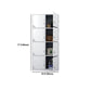 Steel White Storage Cabinet with Hinged Door Modern Cabinet for Bathroom