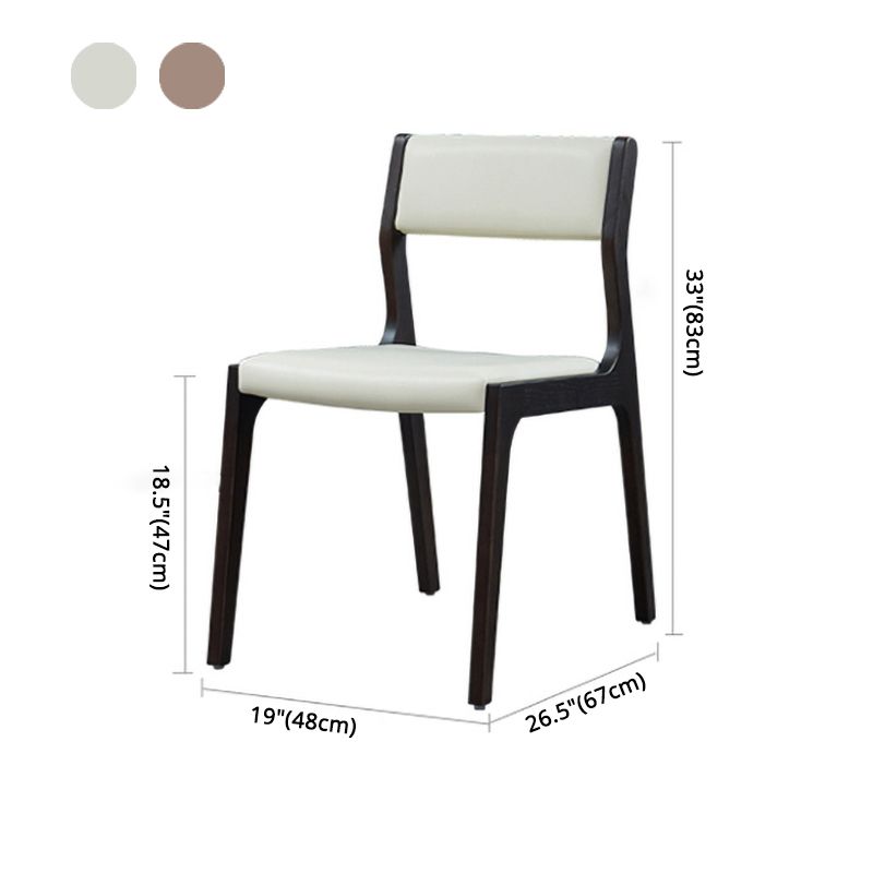 Contemporary Armless Dining Chairs Open Back Side Chair for Kitchen with Wooden Legs Clearhalo ' kitchen&dining_furn' 'Dining Chairs' 'Dining Tables & Seating' 'dining_chair' 'furn' 'furn_dining_chair' 'Furniture' 'furniture_dining_chair' 'Kitchen & Dining Furniture' 'kitchen' 1200x1200_4bd8fa05-5d74-4144-a959-126383567018