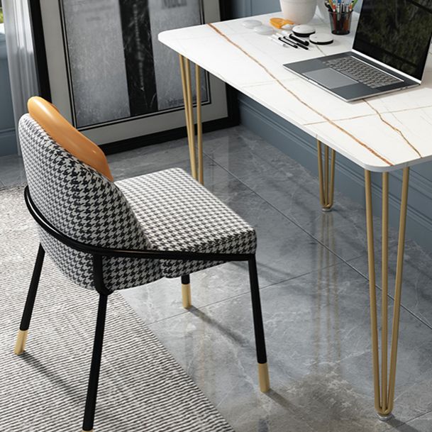 Home Hairpin Base Writing Desk Glam Style Stone Writing Desk Clearhalo 'furn' 'furn_office_desk' 'Furniture' 'furniture_office_desk' 'Office Desks' 'Office Furniture' 'office_desk' 1200x1200_4bd9b6d7-74c5-4b63-bbcc-f77e99f90dfe