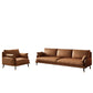 Modern Pillow Top Arm Settee Furniture with Pillows Dark Brown Sofa and Chaise Clearhalo 'furn' 'furn_sectionals' 'Furniture' 'furniture_sectionals' 'kitchen' 'kitchen_sectionals' 'Living Room Furniture' 'Sectionals' 1200x1200_4bdc7cbb-3b3f-49e0-8154-b49ac4809f9c