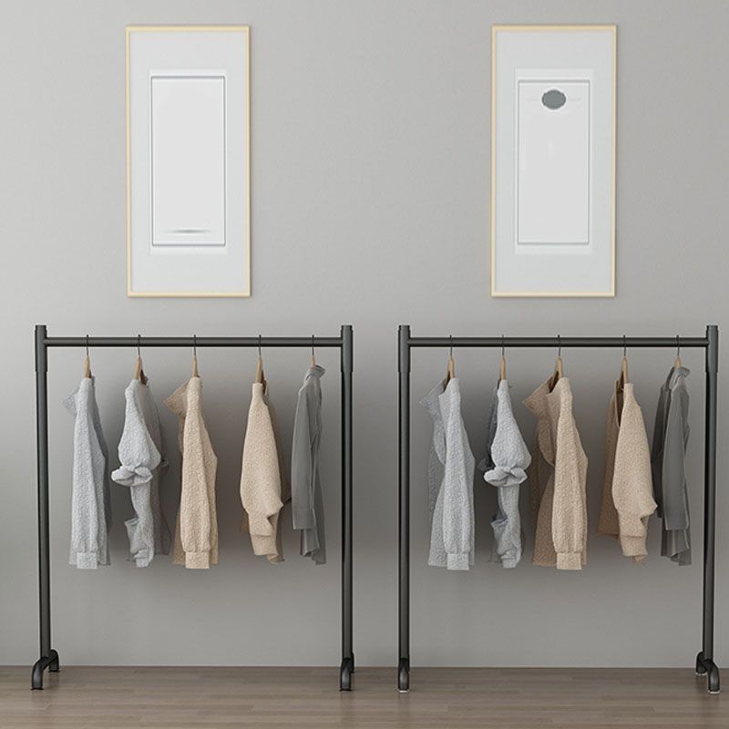 Zeitgenössischer Kleidungsregal Metall gerahmt Hanging Rail Entry Hall Tree