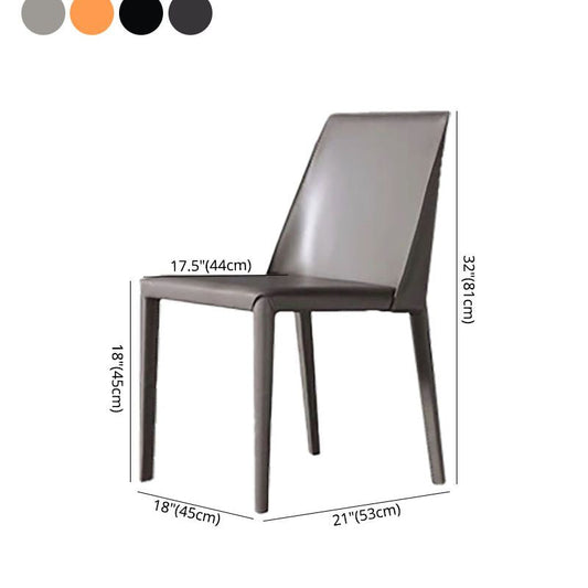 Contemporary Leather Chairs Set Kitchen Dining Room Solid Back Side Chair Clearhalo ' kitchen&dining_furn' 'Dining Chairs' 'Dining Tables & Seating' 'dining_chair' 'furn' 'furn_dining_chair' 'Furniture' 'furniture_dining_chair' 'Kitchen & Dining Furniture' 'kitchen' 1200x1200_4bdfb8a8-edd5-4edc-962d-c70e40f4f45e