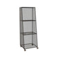 Urban Closed Back Bookshelf Metal Vertical Bookcase for Living Room