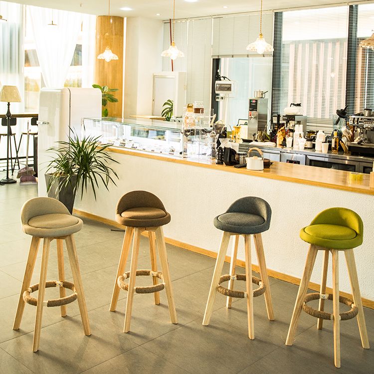 Contemporary Solid Wood Barstool Indoor Bar Stool with Footrest and Low Back Clearhalo 'Bar Furniture' 'Bar Stools' 'bar_stools' 'furn' 'furn_bar_stools' 'furniture_bar_stools' 'Kitchen & Dining Furniture' 'kitchen&dining_furn' 'kitchen' 'kitchen_furn' Furniture' 1200x1200_4be03969-a0f4-430c-bc6d-68a7ea33c4e3