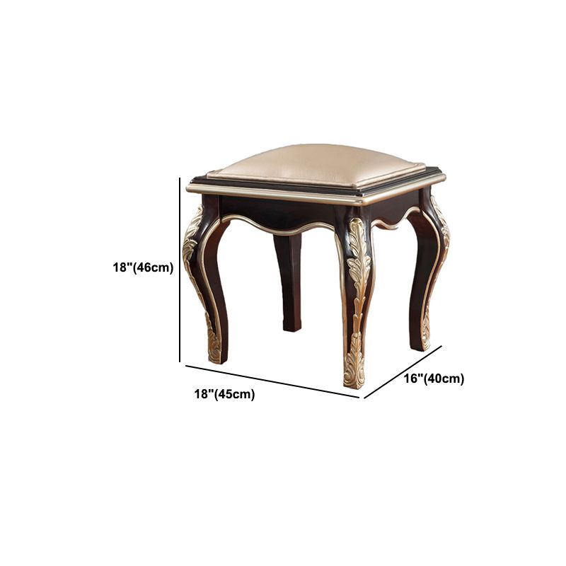 Contatore di trucco marrone con specchio da 19,68 "tavoli da vanità in legno largo con 5 cassetti