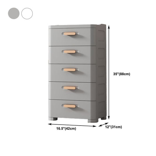 Plastic Chest Contemporary Vertical Storage Chest with Drawers for Bedroom Clearhalo 'Bedroom Furniture' 'Dressers & Chests' 'dressers_chests' 'furn' 'furn_dressers_chests' 'Furniture' 1200x1200_4be14558-1f5c-47f9-bbc6-f5025a0b7d7b