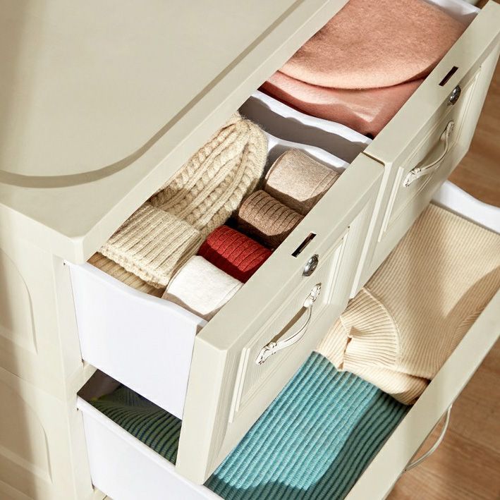 Armoire de garde-robe contemporaine avec tiroir en plastique armoire non conservateur