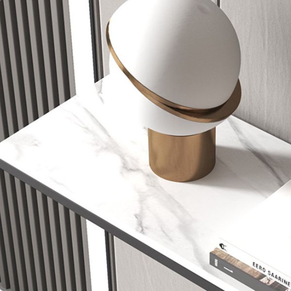 Stone Rectangle Console Table 1-shelf 31.5" Tall End Table for Hall Clearhalo 'Console Tables' 'console_tables' 'Entry & Mudroom Furniture' 'furn' 'furn_console_tables' 'Furniture' 1200x1200_4be5bd47-71c4-4af2-9b99-af2174f5d8aa