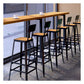 Brown Modern Style Table Solid Wood and Iron with Footrest Coffee Shop Bar Table Clearhalo 'Bar Furniture' 'Bar Tables' 'bar_tables' 'furn' 'furn_bar_tables' 'Furniture' 'furniture_bar_tables' 'Kitchen & Dining Furniture' 1200x1200_4be90a7f-0b63-4bb3-bace-ce896e5bd631