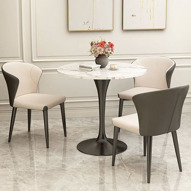Modern Style Dining Table Sintered Stone Round Tulip Table for Dining Room Clearhalo 'Dining Tables & Seating' 'Dining Tables' 'dining_table' 'furn' 'furn_dining_table' 'Furniture' 'Kitchen & Dining Furniture' 1200x1200_4beae544-2ccd-48af-8528-2ed9fcdb89d5