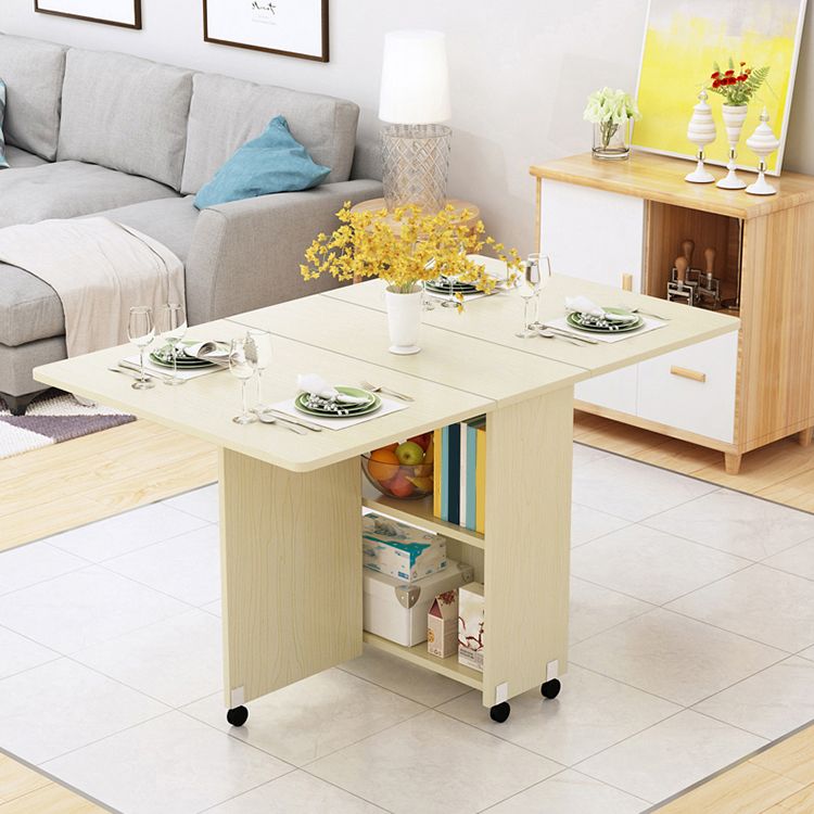 Mid-Century Modern Dining Table Wood Drop-Leaf Home Use Dining Table Clearhalo ' dining_table' 'Dining Tables & Seating' 'Dining Tables' 'furn' 'furn_dining_table' 'Furniture' 'furniture_dining_table' 'Kitchen & Dining Furniture' 'kitchen&dining_furn' 'kitchen' 'kitchen_dining_table' 1200x1200_4beba54a-52e4-4fa6-81f1-33eb922aa816