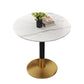 Mesa de comedor redonda Escritorio con base de pedestal de lujo de piedra sinterizada