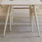 Contemporary Dinette Table Rectangle Stone Dining Room Table in White