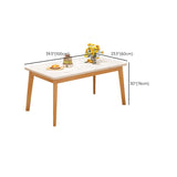 Modern 1/3/5 Pieces Dining Room Table Rectangle Wood Furniture for Home