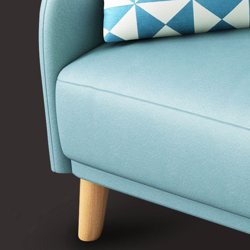 Contemporary Sewn Pillow Back Couch Reclining Sofa with Wooden Legs for Apartment Clearhalo 'Furniture' 'furniture_sofas' 'kitchen' 'kitchen_sofas' 'Living Room Furniture' 'Sofa' 'sofas' 1200x1200_4bef2512-b442-4463-9339-f1771a50d1e0