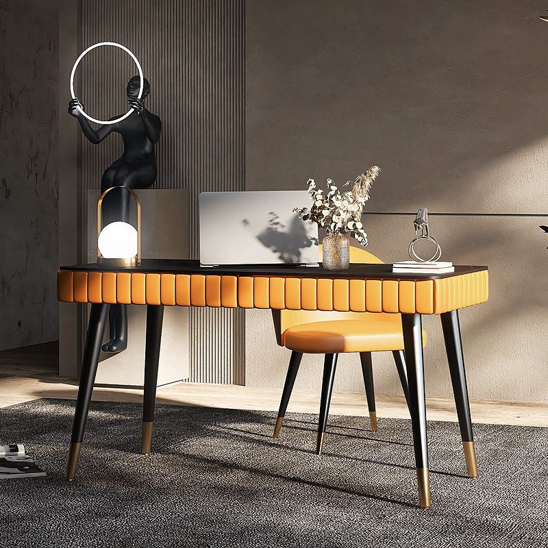 Contemporary Office Desk Antique Finish Computer Desk with 2 Storage Drawers Clearhalo 'furn' 'furn_office_desk' 'Furniture' 'Office Desks' 'Office Furniture' 'office_desk' 1200x1200_4bef3bc7-5ef4-4f34-8da6-0ee1e4215905