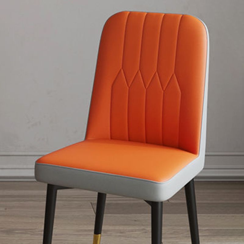 PU Leather Dining Chairs Parsons Armless Side Chair for Restaurant Clearhalo 'Dining Chairs' 'Dining Tables & Seating' 'dining_chair' 'furn' 'furn_dining_chair' 'Furniture' 'Kitchen & Dining Furniture' 1200x1200_4bf1662e-059e-4947-bbd4-87199e2eee2a