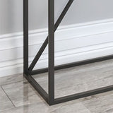 Contemporary Style Console Table Metal Rectangle Accent Table Clearhalo 'Console Tables' 'console_tables' 'Entry & Mudroom Furniture' 'furn' 'furn_console_tables' 'Furniture' 1200x1200_4bf3dedc-2eda-4ba7-95d6-134fe22d1fac
