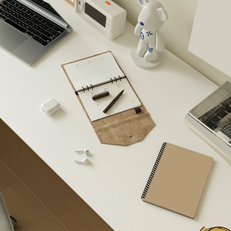 Bureau de bureau de style contemporain Bureau de forme rectangulaire Bureau de tâche en blanc et naturel