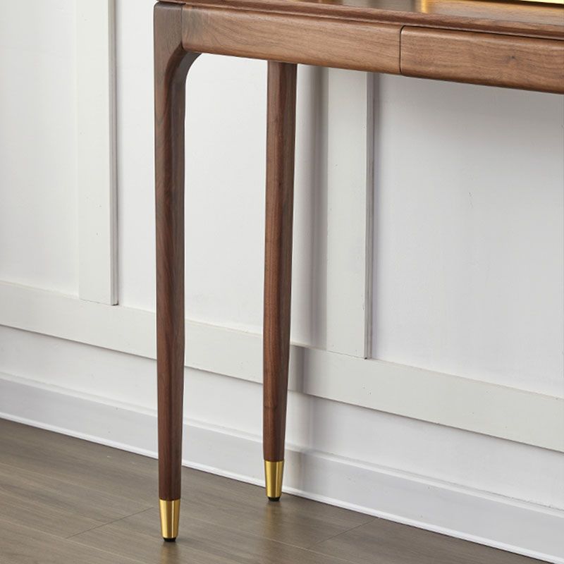 Rectangle Shape Console Table Walnut Wood Console Sofa Table for Hall